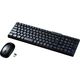 ワイヤレスキーボード　無線マウスセット　メンブレン　ブルーLEDマウス 付属　コンパクト　ブラック　SKB-WL34SETBK　サンワサプライ　1個