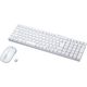 ワイヤレスキーボード　無線マウスセット　メンブレン　ブルーLEDマウス 付属　コンパクト　ホワイト　SKB-WL34SETW　サンワサプライ　1個（直送品）