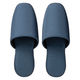 富士工業 布地風スリッパ シャンタン調 前かぶり ブルー AK-133BL 1足