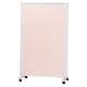 マツヨシキャスター付スクリーン(単体) W900×D430×H1500mm　ピンク MY-N3580 1台 松吉医科器械（直送品）