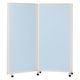 マツヨシキャスター付スクリーン(2連) W1800×D430×H1800mm　スカイブルー MY-N3585 1台 松吉医科器械（直送品）