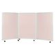 マツヨシキャスター付スクリーン(3連) W2700×D430×H1500mm　ピンク MY-N3586 1台 松吉医科器械（直送品）