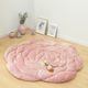 萩原 ローズクッションラグ 1200×1200mm ピンク 240587131 1枚（直送品）
