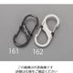 エスコ 68x30mm Sカンスナップフック(ロック付/ブラック) EA638AD-161 1セット(10個)（直送品）