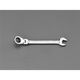 エスコ 5/8” ラチェット片目片口スパナ(首振型) EA684RC-106 1セット(4丁)（直送品）