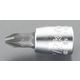 エスコ 1/4”DRx#2 [Pozidriv]ビットソケット EA618AS-202 1セット(5個)（直送品）