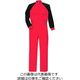 クレヒフク 綿100％ツートンツナギ服 レッド S 211-80-S 1枚（直送品）