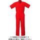 クレヒフク 綿100％半袖ジャンプスーツ レッド 6L 111H-80-6L 1枚（直送品）