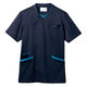 住商モンブラン スクラブ メンズ 半袖 ダークネイビー/ターコイズ 72-1353 1枚　スクラブ