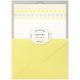 デザインフィル レターセット 活版 花ライン柄 黄 86477006 1セット(3冊)