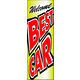 のぼり旗 BESTCAR 16  W600×H1800mm 1枚 田原屋（直送品）