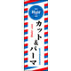 のぼり旗 カット＆パーマ 01  W600×H1800mm 1枚 田原屋（直送品）