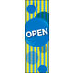 のぼり旗 オープン 04  W600×H1800mm 1枚 田原屋（直送品）