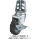 ユーエイ アングルキャスターS付自在車 100径ゴム車輪 SA-100WS 1個 278-3495（直送品）
