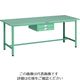 TRUSCO 軽荷重作業台(300kg)AE型 1800X750XH740 薄型2段引出し付 グリーン色 SAE-1800UDC2 1台（直送品）