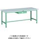 TRUSCO 軽荷重作業台(300kg)AE型 1800X750XH740 薄型1段引出し付 グリーン色 RAE-1800UDC1 1台（直送品）