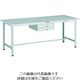 TRUSCO 軽荷重作業台(300kg)AE型 1800X750XH740 薄型2段引出し付 ホワイト色 RAE-1800UDC2 W 1台（直送品）