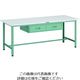 トラスコ中山 TRUSCO 軽荷重作業台(300kg)AE型 1800X750XH740 2列引出付 グリーン色 AE-1800FL2 1台（直送品）