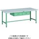 TRUSCO 軽荷重作業台(300kg)AE型 1800X900XH740 2列引出し付 グリーン色 RAE-1809FL2 1台（直送品）