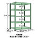 扶桑金属工業 中量ラック 500kg/段タイプ MM2409J05T 1個（直送品）