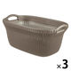 CURVER（カーバー） ニットランドリーバスケット 40L ブラウン 1セット（3個）