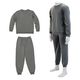 ふんわりやわらかスウェットセット セットアップ 上下セット 男女兼用 グレー LL YRW-001GYLL 1セット(上下セット)（直送品）