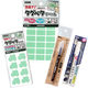 KAWAGUCHI アイロン要らず! 貼るだけで洗濯もOK! 楽々ネームタグペタセット グリーン系 TK-NAMESET-G 1セット（直送品）