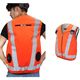 7.4V 高視認性 安全空調ベスト(R)(フルハーネス対応)服のみ オレンジ 5Lサイズ MESH-BR-016-1-5L-OR 1着（直送品）