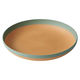 ナカジマ プレート 24cm MUSUBI 山中塗 プラスチック ナチュラルブラウン グリーン 404452 1個（直送品）