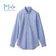 住商モンブラン ボタンダウンシャツ シャツ 兼用 長袖 ブルー M SS001-22_M 1点（直送品）