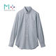 住商モンブラン ボタンダウンシャツ シャツ 兼用 長袖 グレー M SS001-92 SS001-92_M 1点（直送品）