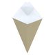 旭創業 テイクアウト容器 クラフトコーン 小 ディップコーナー付 00752573 1袋(50個)（直送品）