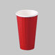 紙コップ 8オンスDWカップ(レッド)(80口径)(PLAラミ) 02627 1ケース(1000個(50個（直送品）