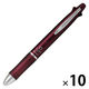 パイロット 多機能ボールペン ドクターグリップ4+1 アッシュメタルボルドー BKHDF1SEF-ABO 1セット（1本×10）