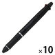 パイロット 多機能ボールペン ドクターグリップ4+1 ブラック BKHDF1SEF-B 1セット（1本×10）