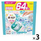 ボールド ジェルボール4D フレッシュフラワーサボン 詰め替え メガジャンボ 1セット（64粒入×3個） 洗濯洗剤 P＆G【旧品】
