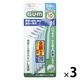 【日本歯科医師会推奨】 GUM（ガム）歯間ブラシ L字型 抗菌 サイズ SS（2）極細タイプ 1セット（10本入×3個） サンスター