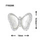 SONAIL ムーンストーン風ぷっくり蝶々 ホワイト×シルバー FY002086 146306 1セット2個入（直送品）