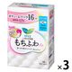 【生理用品】 ナプキン 特別心配な昼用 羽つき 30cm ロリエしあわせ素肌もちふわFit 羽つき16個 肌ケアタイプ 1セット（16個×3）花王