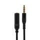 オウルテック マイク リモコン付きイヤホン対応オーディオ延長ケーブル 1.5m OWL-CB35PJ15-BK 1個