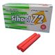 日本白墨工業 天神スクール72チョーク 赤 72C-2 1箱（直送品）