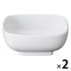 無印良品 白磁角鉢 中 約幅１１．５×奥行１１．５×高さ５ｃｍ 1セット（1個×2） 良品計画