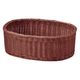 サンリツ KLEANE PLUS洗える抗菌素材のオーバルアメニティーバスケットL ブラウン 1個