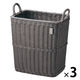 サンリツ KLEANE PLUS洗える抗菌素材の脱衣バスケット ダークグレー 　1セット（3個）