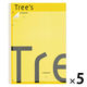 日本ノート Tree'sノート A4 PメモリA罫7mm 40枚 イエロー TRPAA4 1セット（1冊×5）