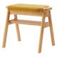 無印良品 再生ポリエステル混 木製スタッキングスツール マスタード 幅４９．３×奥行３７×高さ４４ｃｍ 良品計画