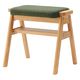 無印良品 再生ポリエステル混 木製スタッキングスツール グリーン 幅４９．３×奥行３７×高さ４４ｃｍ 良品計画