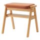 無印良品 再生ポリエステル混 木製スタッキングスツール オレンジ 幅４９．３×奥行３７×高さ４４ｃｍ 良品計画