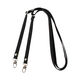 日本紐釦貿易 PPテープショルダーストラップ 金具シルバー 全長約80cm~130cm ブラック S1140-S-B 1本