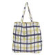 スクエアビックトートバック マルチカラーチェック LAKOLE/ラコレ